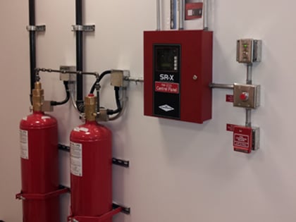 Gas suppression cylinders